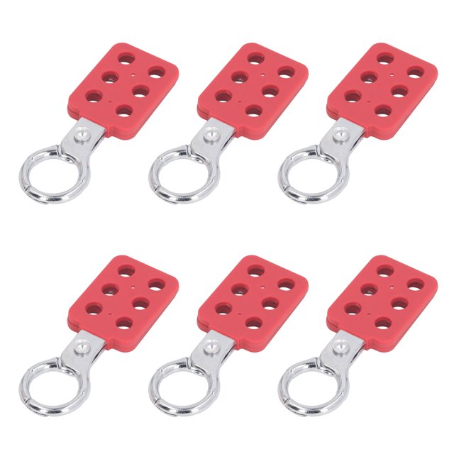 Isolation Cadenas Hasp, 6 Trous Position Verrouillage Hasout Hasps 6PCS pour Chantier de Construction