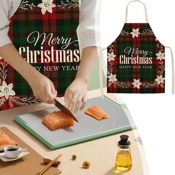 Isvgxsz Christmas Apron Christmas Mother Daughter Matching Aprons Set Snowman Elf Plaid Baking Apron Christmas Kitchen Cooking Apron Baking Grilling Apron for Kid Adults Kitchen Dinner Party Cooking