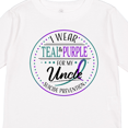 thumbnail image 4 of Inktastic Suicide Prevention- I Wear Teal and Purple for My Uncle Boys or Girls Long Sleeve Toddler T-Shirt, 4 of 5