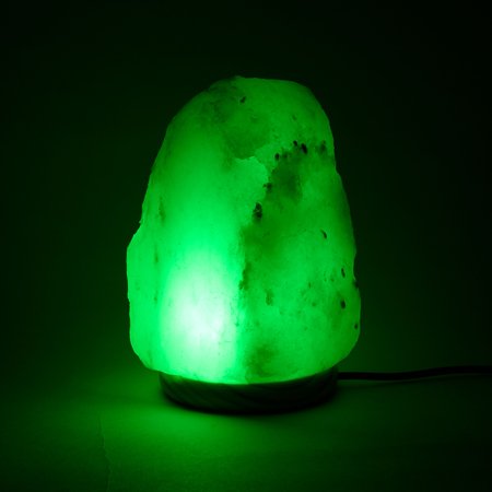 Himalayan Shop LED Color Changing Salt Lamp with USB Cord, White