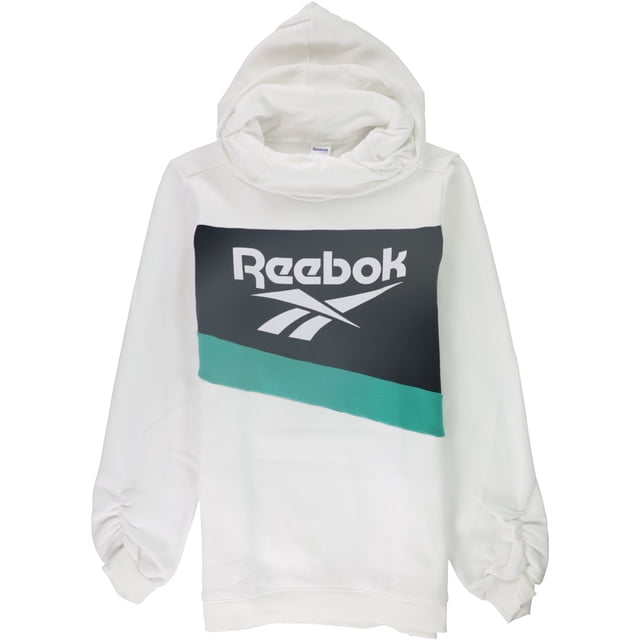 Reebok Classics Vector - Vestido con capucha para mujer, color blanco, mediano