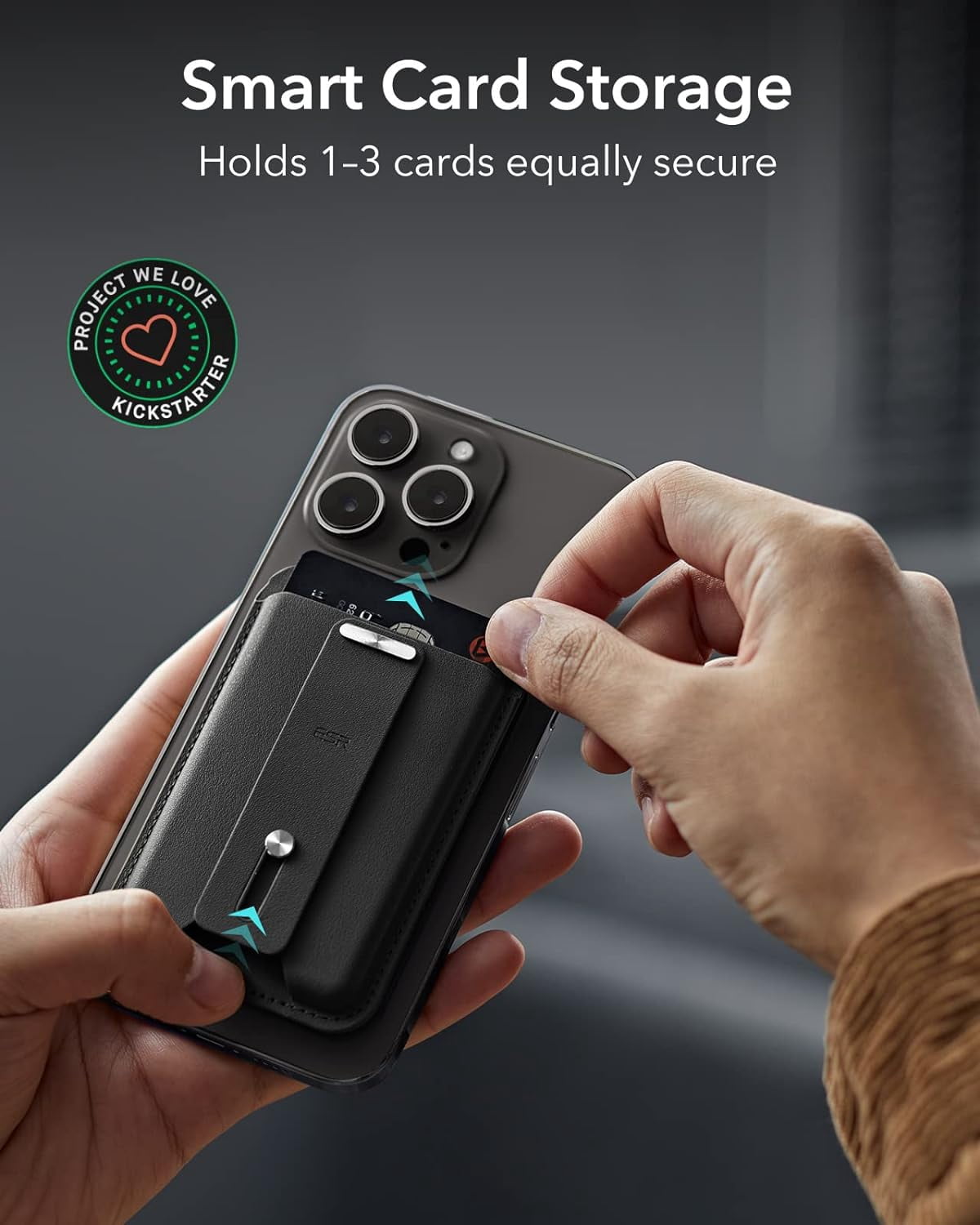 ESR Magsafe Wallet Card Holder for Phone, Full Find My Functionality, Magnetic Geo iPhone Wallet, Black