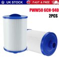 thumbnail image 1 of Hot Tub Filter Cartridge, Strong Filtering Effect SAE Thread Screw-in Replacement, High-performance Trilobal Fiber, Easy Maintenance For Your Spa Or Hot Tub Area (2pcs), 1 of 5