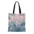 thumbnail image 1 of JSDART Sac en Toile Réutilisable Sac de Courses Coloré Rose Pâle et Bleu Bokeh sur Fond Bleu Sarcelle Sac Fourre-Tout Poussiéreux, 1 of 1