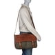 thumbnail image 5 of Sharo Classic Leather Bolso Bandolera para Portátil y Braguita en Piel Marrón y Lona en Dos Tonos, 5 of 6