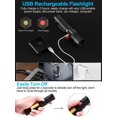 thumbnail image 3 of IBAOLEA D Rechargeable Flashlight, Magnetic Flashlights (Included Battery), Super Bright Tactical Flashlight with SideLight,USB Rechargeable,Zoomable,Waterproof Best Small Flashlight for Camping, 3 of 7
