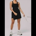 thumbnail image 4 of Vestido de Tenis para Mujer, Vestido Deportivo, Vestido de Entrenamiento, Vestido de Falda Pantalón, Trajes de Golf, Negro, L, 4 of 7