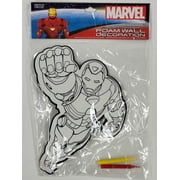 Marvel Universe Foam Wall Decoration (Iron Man) - Color Your Hero -Ages 3 +