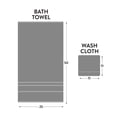 thumbnail image 5 of True Hue 24 Piece Cotton-Recycled Polyester Bleach Safe Bath Towel Set, Grey, 5 of 5