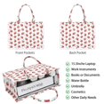 thumbnail image 2 of Large Capacity Tote Bag,Strawberry Plants Fruit Watercolor Handbag Fashion Luxury Tote Bag,15.7"x13"x 5.1" Inches,Laptop Compatible, 2 of 6
