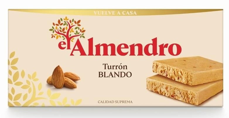 El Almendro Turron Blando Soft Spanish Turron Roasted Almonds and Honey 7.05oz