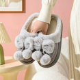 thumbnail image 4 of KANG Cozy Winter Slippers For Suede Bow Design Indoor Shoes With Comfortable Toe Coverage For Her And Couples, 4 of 5