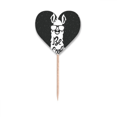 thumbnail image 1 of Be Cool alpaca negro blanco citar Etiqueta del corazón de la bandera del palillo de dientes, 1 of 3