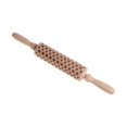 thumbnail image 3 of jifeng Christmas Embossed Wooden Rolling Pin Embossing Rolling Pin Kitchen Utensil Tool Style A, 3 of 9