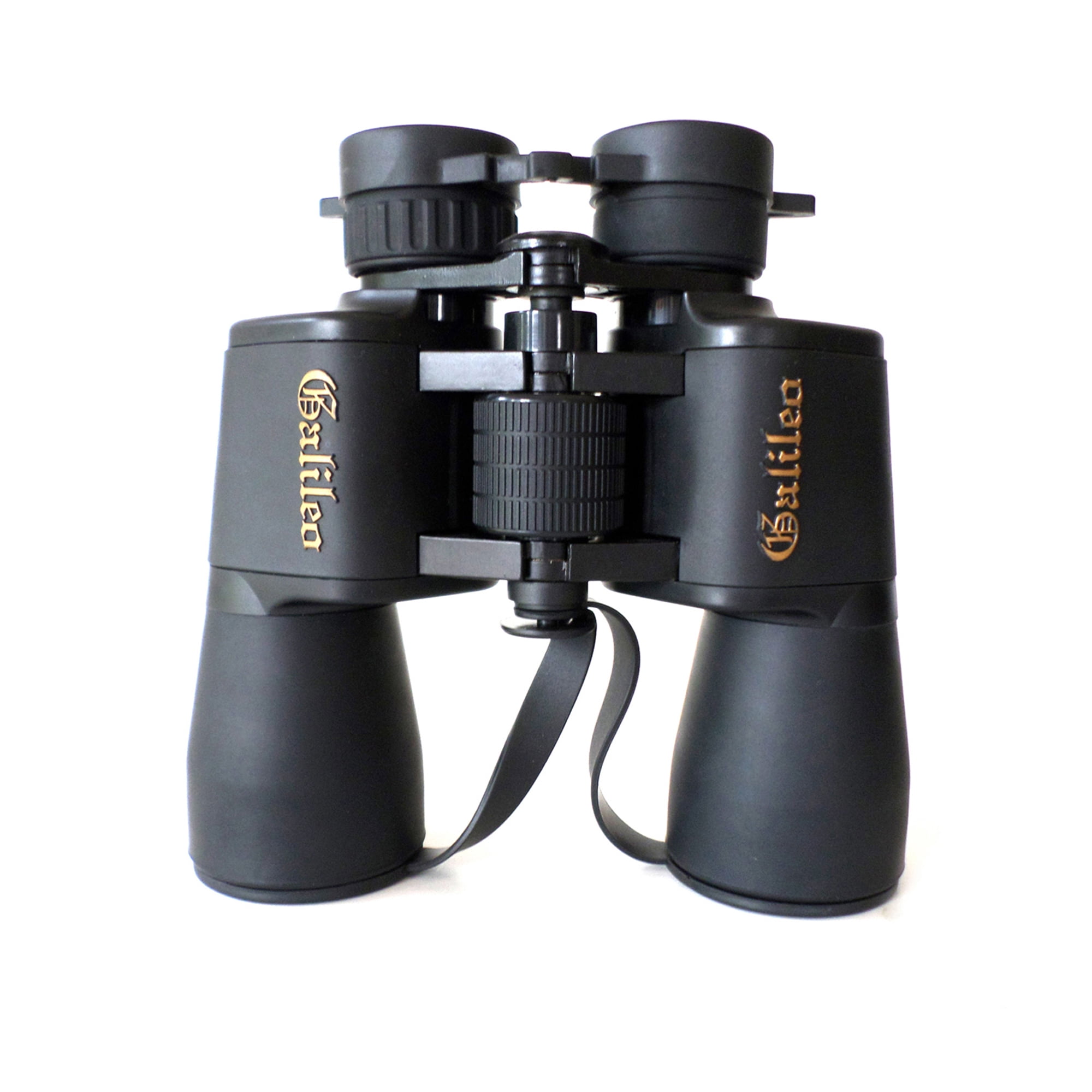 Galileo 10 Power water resistant Binocular with 50mm lenses for wide field of view. Embossed logo, Rubber armoring, Tripod port and Shoulder Case.