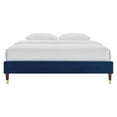 thumbnail image 4 of Harlow Full Performance Velvet Platform Bed Frame Navy, 4 of 5