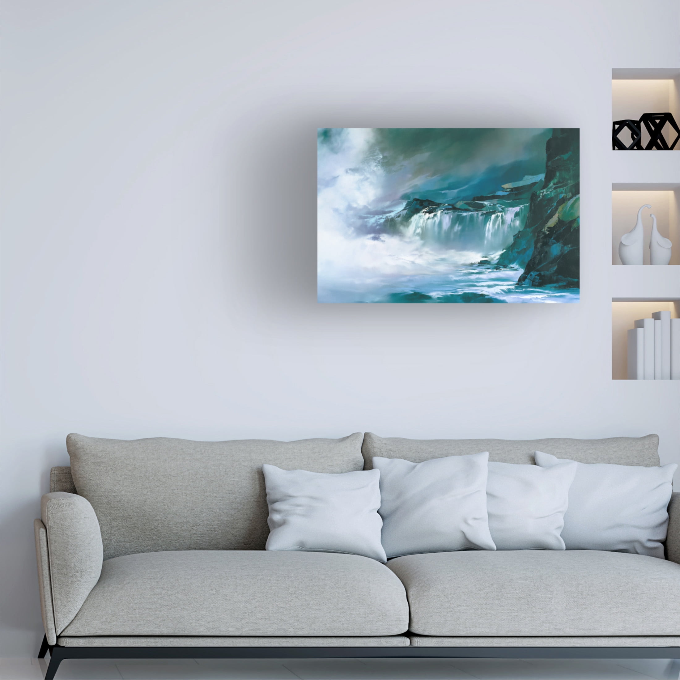Canvas Wall Art - Thomas Leung 'Big Island Surf' Wall Art for Living Room, Bedroom, or Office Décor by Trademark Fine Art - 32 x 22 Inches