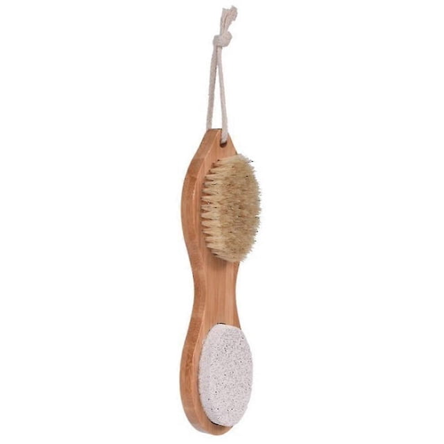 2 piezas 4 en 1 Herramienta de pedicura Cepillo exfoliante para pies Lima para pies Removedor de callos con escofina para pies, piedra pómez, cepillo limpiador de uñas y papel de lija para uso en seco