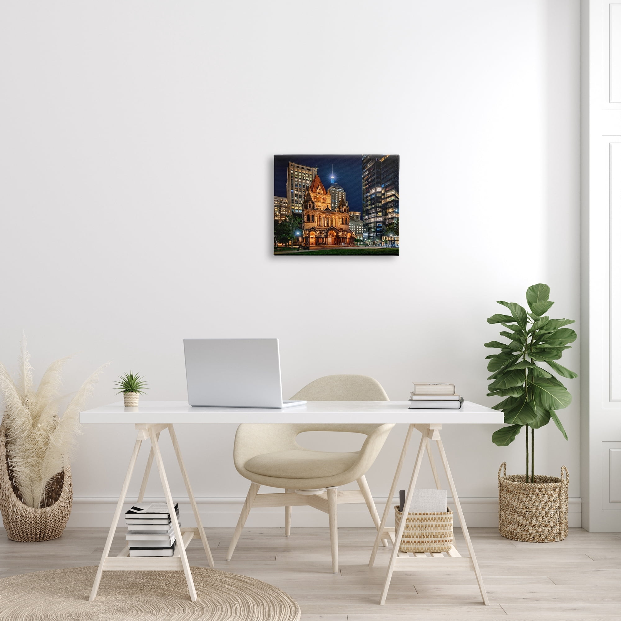 Stupell Urban Cityscape Architecture Buildings Landscape Photography Gallery Wrapped Canvas Print Wall Art