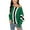 Green, variant on Fesfesfes Women Sweaters Long Sleeves Round Neck Stripe Printed Loose Pullover Tops Blouse Thread Knitted Sweater Plus Size $10