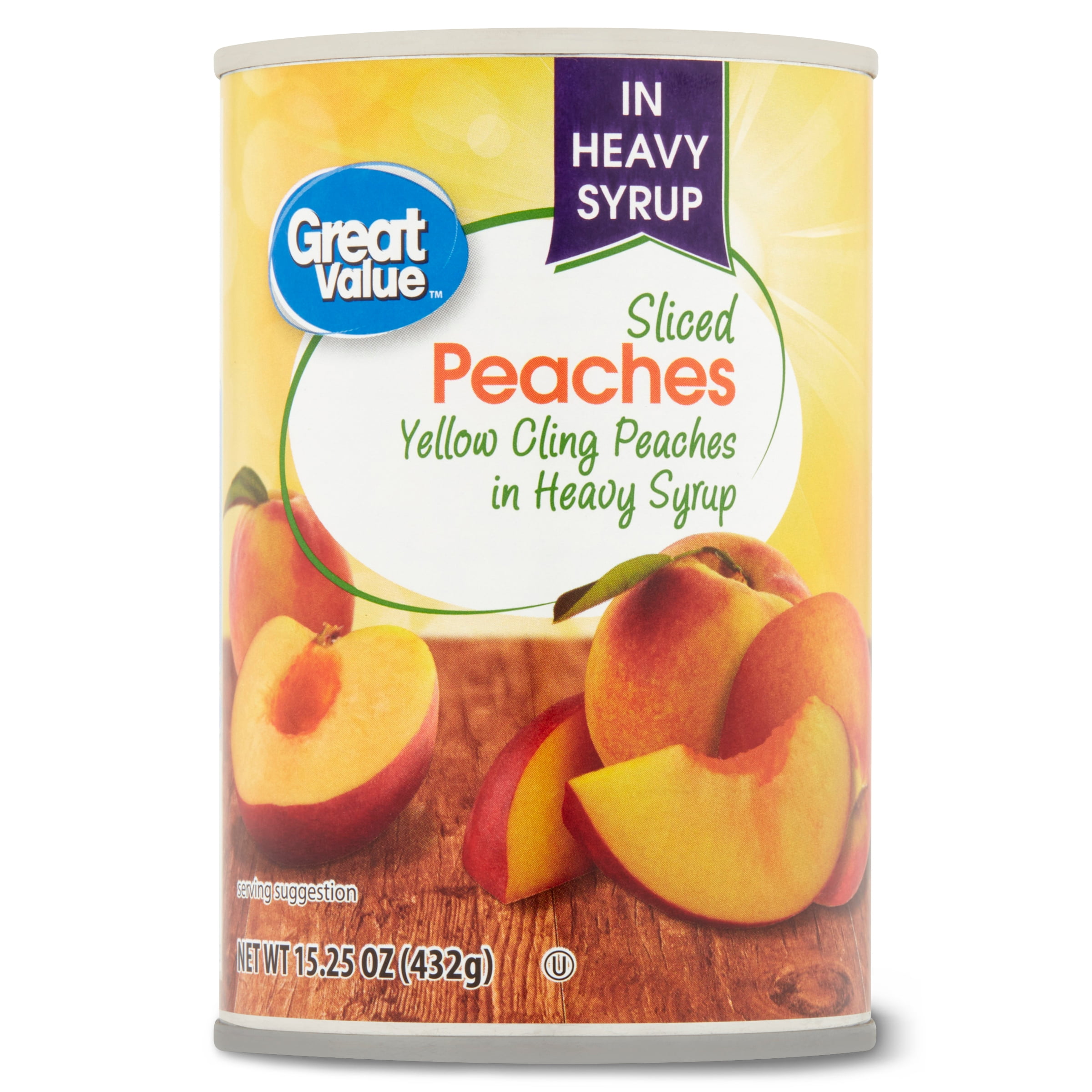 Great Value Sliced Peaches, 15.25 oz Can