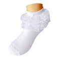 thumbnail image 5 of Caqnni Baby Lace Socks Baby Girls' Ruffle Socks Eyelet Princess Cotton Socks 0-3/3-6/6-12/12-36 Months Summer Thin Dress Sock Ruffle Lace Socks ,1-3 Years, 5 of 5