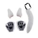 thumbnail image 5 of Diadema con orejas y cola falsas de Lolita para disfraz de cosplay Blanco, 5 of 9