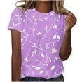 thumbnail image 2 of ATENAR Womens Shirts Casual Shirts Plus Size Printed Tops Multicolor XL(US:10), 2 of 4