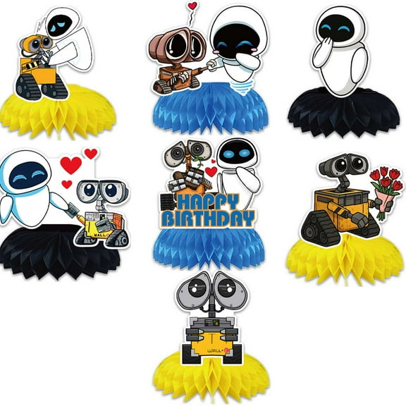 Wall E Honeycomb Centerpieces Table Toppers Decorations for Birthday Party Decor Supplies Photo Props