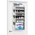 thumbnail image 2 of FOUKUS Over The Door Organizer with 4 Large Clear Pockets 8 Mesh Side Pockets - 50LB Heavy Duty Behind Door Storage, Door Hanging Storage for Closet Bathroom Pantry Nursery Laundry, 2 of 8