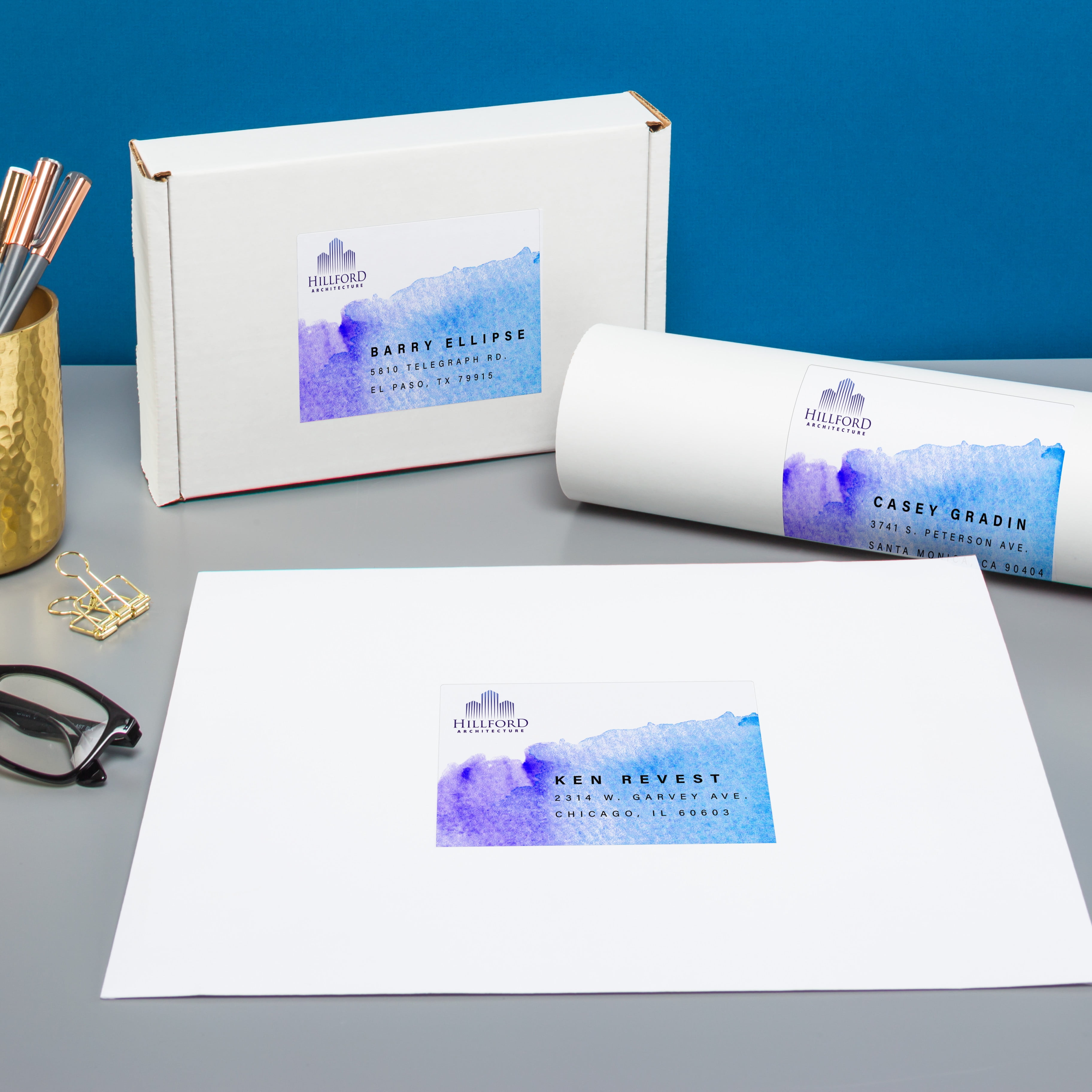 Avery Matte White Rectangle Labels, 2.5" x 4", 150 Labels