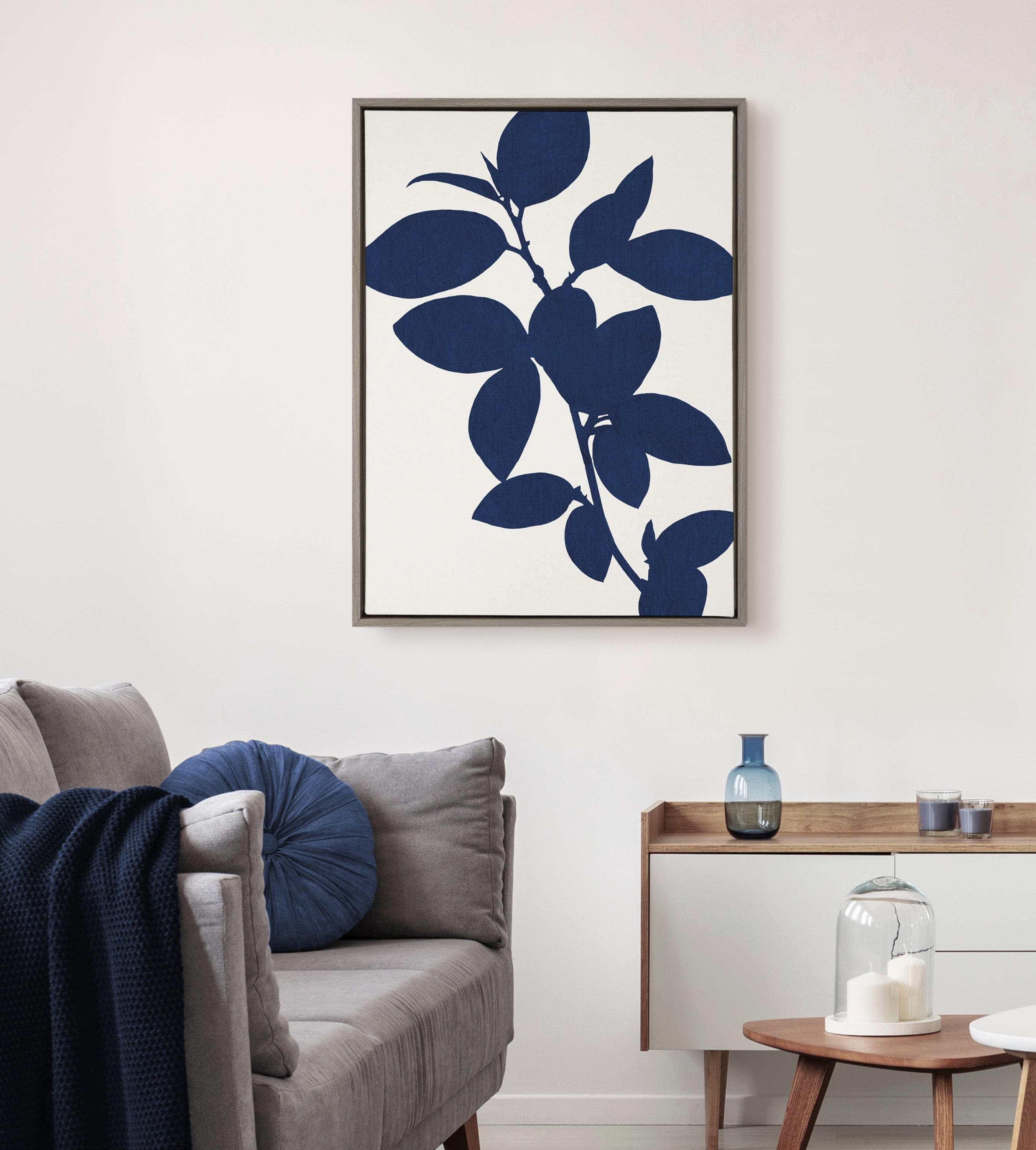 Kate and Laurel Plants Framed Canvas Art Print, 23" x 33"