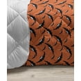 thumbnail image 3 of Halloween Down Alternative Comforter, Skeletons with Pumpkins Skating Musician on Dark Background, Microfiber Quilt for All Season, 5 Sizes, Charcoal Grey Apricot, by Ambesonne, 3 of 3