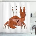 thumbnail image 1 of Ambesonne Crabs Shower Curtain, Friendly Chela Greeting, 69"Wx84"L, Brown Coral, 1 of 3