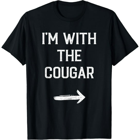 I'm With The Cougar Costume Halloween Matching Couple T-Shirt