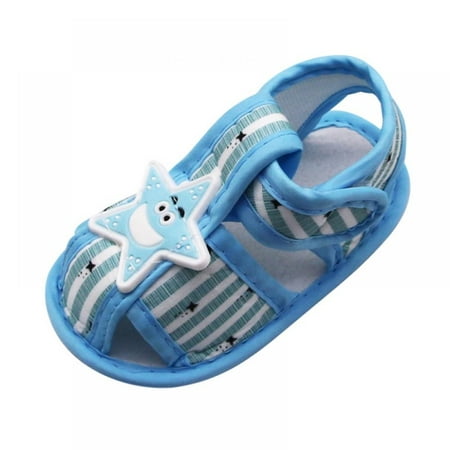 

Newborn Baby Girls Boy Star Pattern Hollow Sandals Shoes Cotton Soft Sole Sneakers