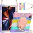 thumbnail image 1 of Adjustable Ring Stand Case For Ipad 9.7 Inch 2018 With Shoulder Strap Big Adjustable Ring Stand, Shock Protection Cover, 1 of 5