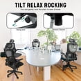 thumbnail image 5 of Confote Black Mesh Premium Ergonomic Office Chair Computer Chair Adjustable Headrest Dynamic Lumbar Support Executive Rolling Swivel Chair, 5 of 8