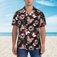 thumbnail image 4 of Balery Butterflies1 Print Men's Hawaiian Shirts Short Sleeve Beach Shirt Relaxed Fit Vacation Button Down Shirts-Small, 4 of 9