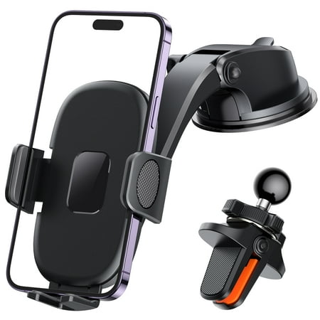 Zethors Car Mount, Ios Android Samsung Galaxy Phone Holder for Car Dashboard, Air Vent, PH1 Black