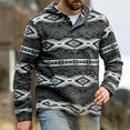 thumbnail image 2 of Fanxing Clearance Deals Men's Western Aztec Sweatshirts Outdoor Ethnic Style Hooded Sweatshirts Top Plus Size Hoodies S-5XL, 2 of 5