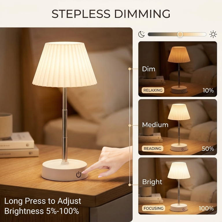 Daybetter Retractable Dimmable Table Lamp with USB Charging photo 2