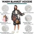 thumbnail image 5 of Wearable Oversized Blanket,Halloween Ghosts Bats and Castles Wearable Blanket Hoodie for Adults,Cozy Hooded Blankets with Super Pockets,Super Warm Fuzzy Pullover for Women & Men, 5 of 6