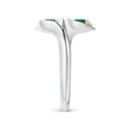 thumbnail image 3 of ANGARA Natural Calla Lily Two Stone Emerald Ring in 14K White & Yellow Gold for Women (Size-4mm) | May Birthstone, Birthday, Anniversary, Jewelry Gift for Women | Natural Emerald Ring, 3 of 9