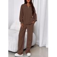 thumbnail image 2 of Conjunto Deportivo PRETTYGARDEN Cuello Cuarto Cremallera Marrón Talle Grande, 2 of 6