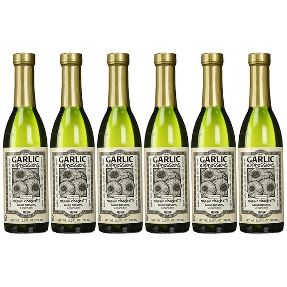 Garlic Expressions Classic Vinaigrette Salad Dressing & Marinade, Pack of 6