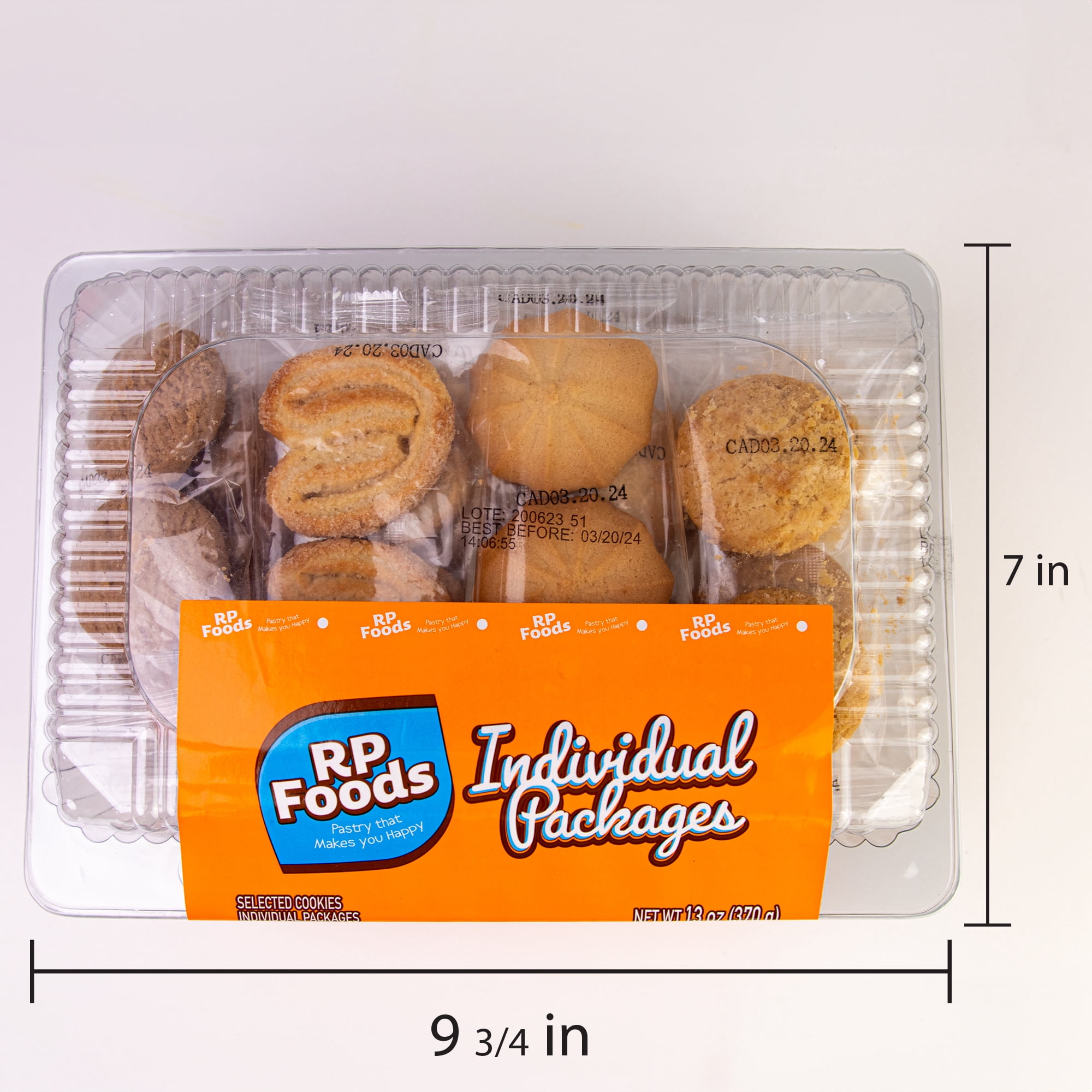 (3 pack) RP Foods Assorted Baked Cookies, 17 Sleeves of 2 Cookies, 13 oz