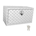 thumbnail image 2 of Caja de herramientas para caja de camioneta, organizador de almacenamiento, de aluminio, contenedor con cerradura, de herramientas para viajes, Plata, 2 of 8