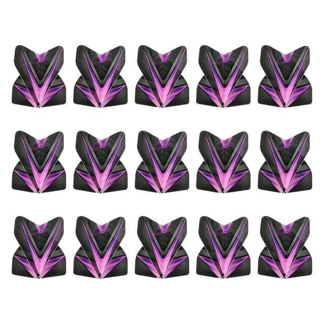 Unique Bargains Standard Dart Flights, 30 Pack Flights V-Element Pattern, Light Purple