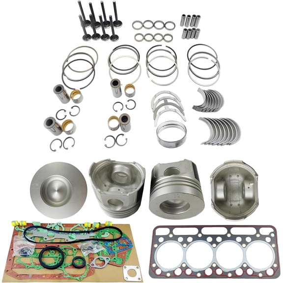 V1902 DI Engine Overhaul Rebuild Kit (No cylinder liner) for Kubota V1902 DI Engine R400 Utility Tractor for New Holland Skid-Steer Loader L555 L553 Combustion Chamber 45mm